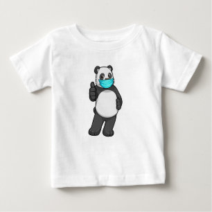T-shirt Pour Bébé Panda avec masque visage