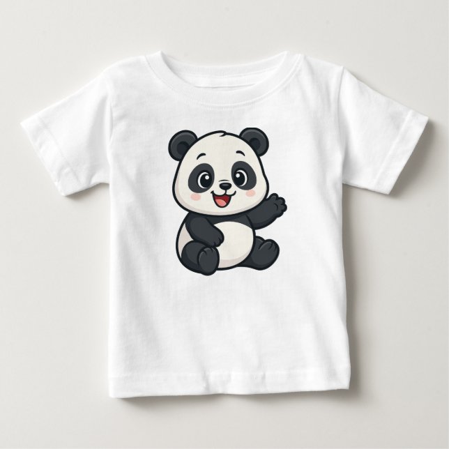 T-shirt Pour Bébé Panda bébé (Devant)