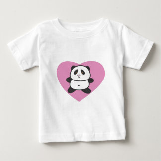 T-shirt Pour Bébé Panda bébé en Coeur rose Toddlers T Shirt