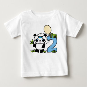 T-shirt Pour Bébé Panda Boy 2e anniversaire