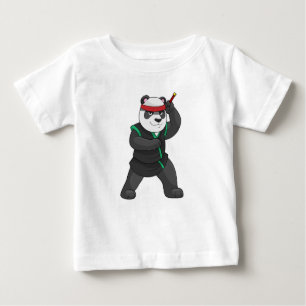 T-shirt Pour Bébé Panda comme Ninja en costume