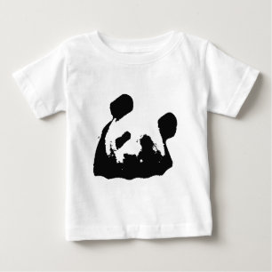 T-shirt Pour Bébé Panda d'art noir blanc