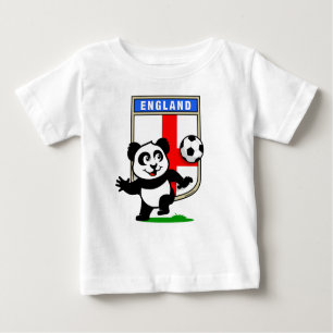 T-shirt Pour Bébé Panda de football anglais (chemises légères)