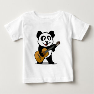 T-shirt Pour Bébé Panda de guitare