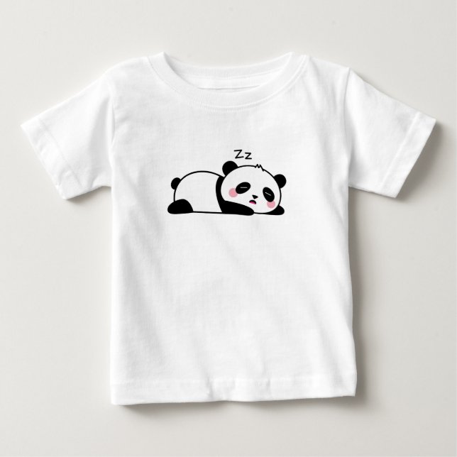 T-shirt Pour Bébé Panda dormant (Devant)