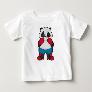 T-shirt Pour Bébé Panda en boîte avec gants de boxe
