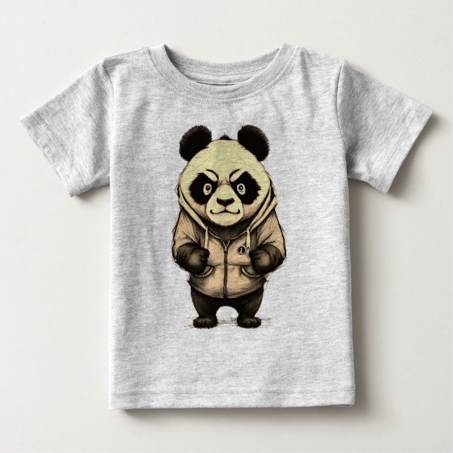 T-shirt Pour Bébé Panda en colère Cute animal design (Devant)