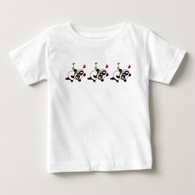 T-shirt Pour Bébé Panda Face En Colère 39 (Devant)