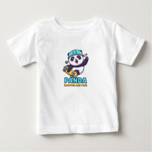 T-shirt Pour Bébé Panda gueule de bois et frappe bébé
