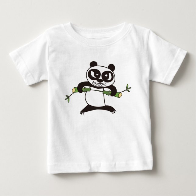T-shirt Pour Bébé Panda Kung Fu (Devant)
