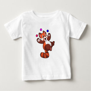 T-shirt Pour Bébé Panda rouge à Juggle Circus.PNG