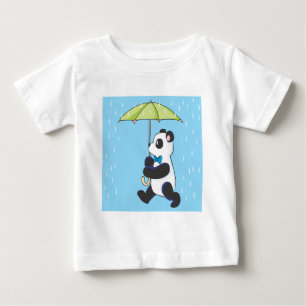 T-shirt Pour Bébé Panda sous la pluie