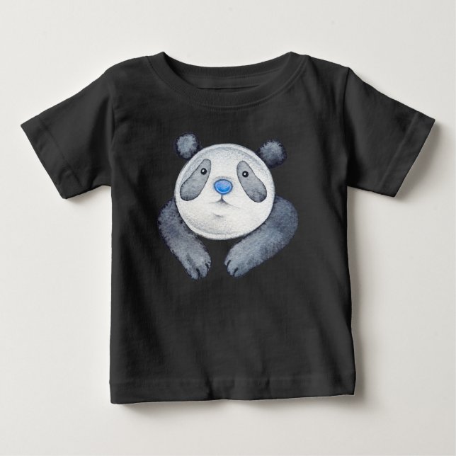 T-shirt Pour Bébé Panda Stoïque Mignon (Devant)