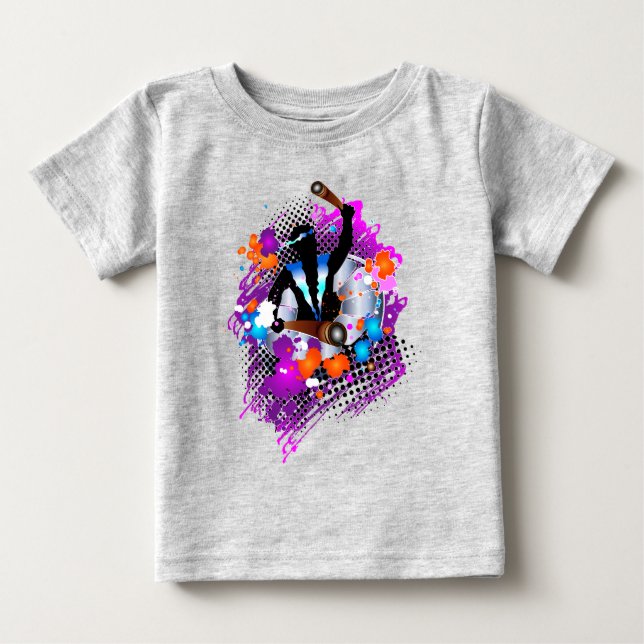 T-shirt Pour Bébé Panman Abstrait et dynamique du carnaval (Devant)