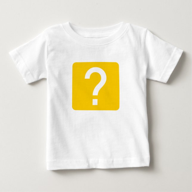 T-shirt Pour Bébé Panneau Carré de la marque de question (Devant)