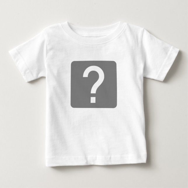 T-shirt Pour Bébé Panneau Carré de la marque de question (Devant)