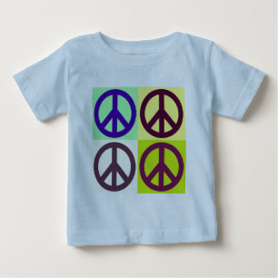 T-shirt Pour Bébé Panneau de Paix Pop Art