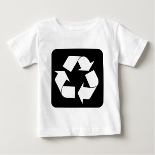 T-shirt Pour Bébé Panneau de recyclage - Noir