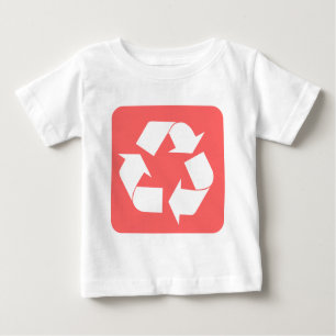 T-shirt Pour Bébé Panneau de recyclage - rose tropicale
