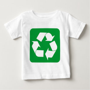 T-shirt Pour Bébé Panneau de recyclage - Vert herbe