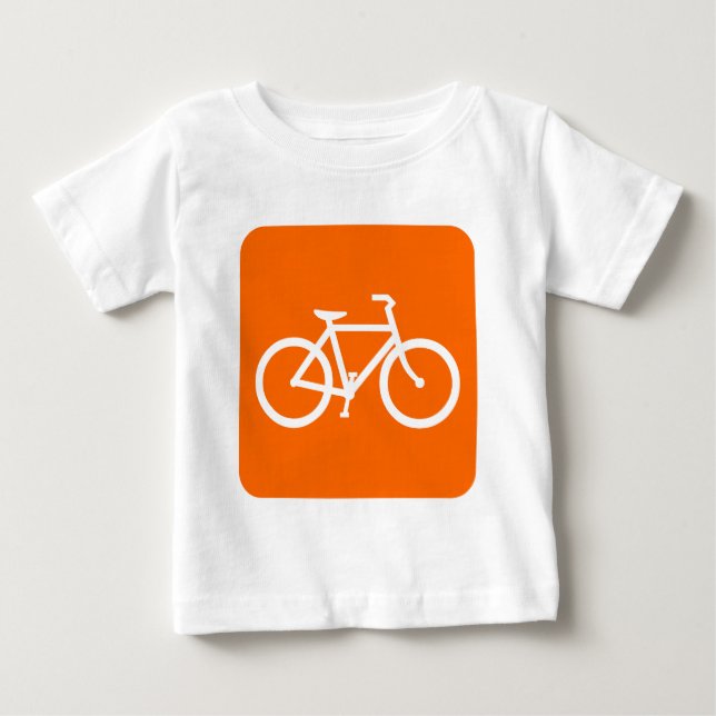 T-shirt Pour Bébé Panneau de vélo - Blanc (Devant)