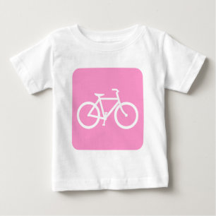 T-shirt Pour Bébé Panneau de vélo - Rose