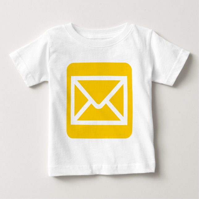 T-shirt Pour Bébé Panneau enveloppe - orange (Devant)