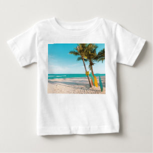 T-shirt Pour Bébé Panneaux de surf sur la plage lancer oreiller