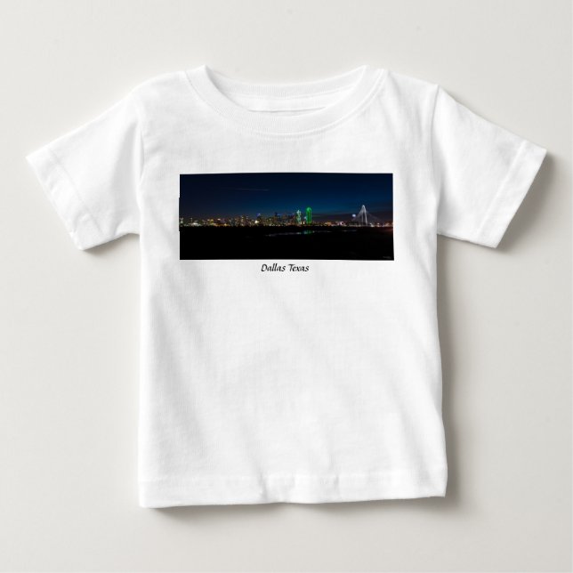 T-shirt Pour Bébé Pano Dallas Skyline Dawn (Devant)