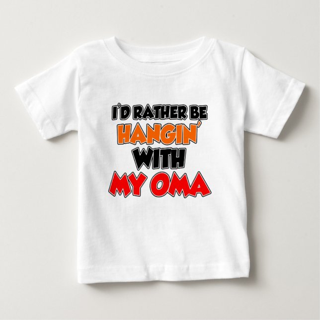 T-shirt Pour Bébé Panser Avec Mon Oma (Devant)