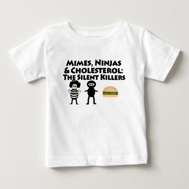 T-shirt Pour Bébé Pantomimes, Nijas et cholestérol (Devant)