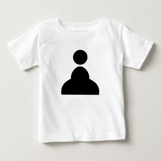 T-shirt Pour Bébé Paon noir (Devant)