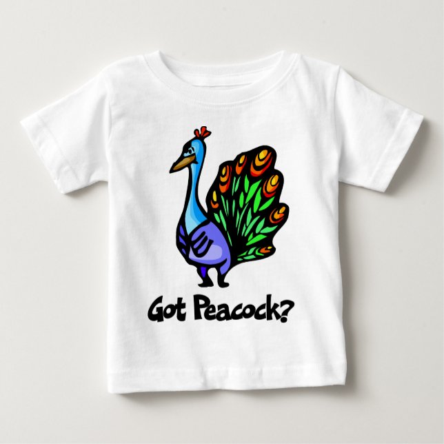 T-shirt Pour Bébé Paon obtenu (Devant)
