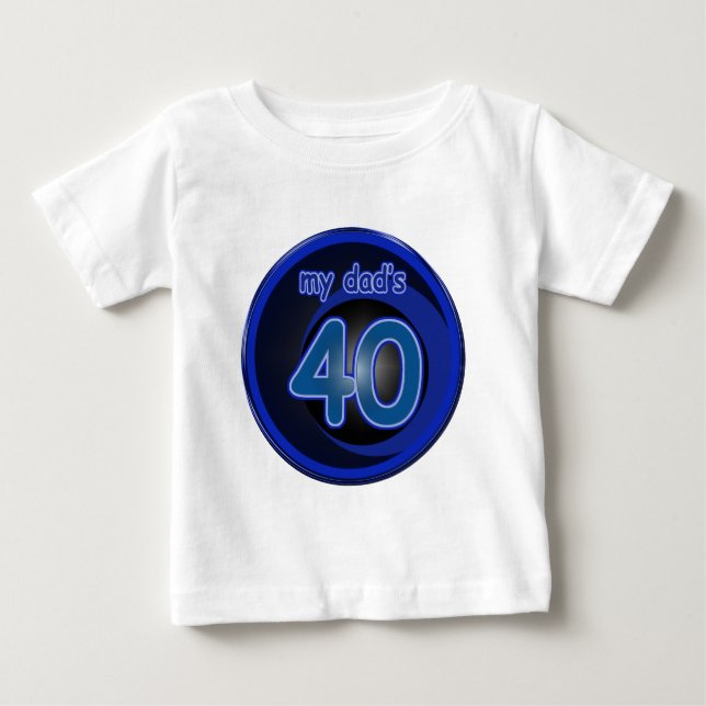 T-shirt Pour Bébé Papa a 40 ans (Devant)
