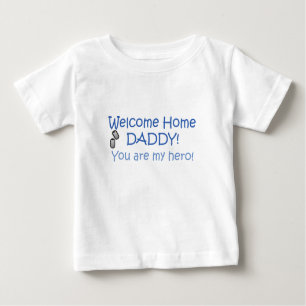 T-shirt Pour Bébé Papa à la maison bienvenu