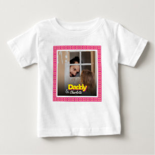T-shirt Pour Bébé Papa Bébé Garçon Bébé Fille Fille Fils Photo Perso