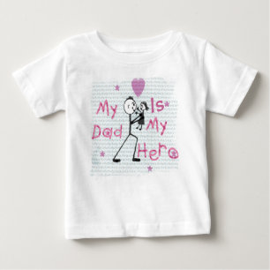 T-shirt Pour Bébé Papa de héros de fête des pères