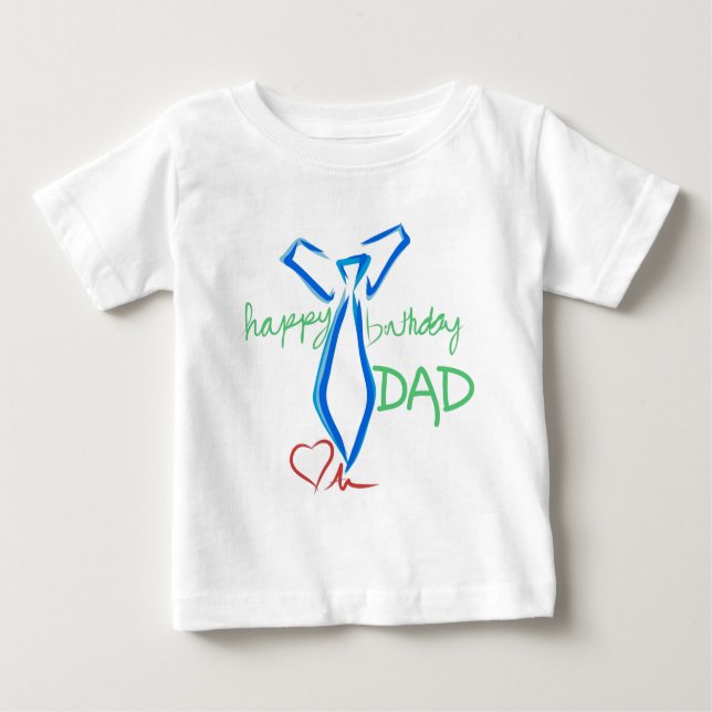 T-shirt Pour Bébé papa de joyeux anniversaire (Devant)