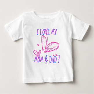 T-shirt Pour Bébé Papa de maman d'amour