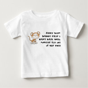 T-shirt Pour Bébé Papa dit que je ne peux pas sortir avant...