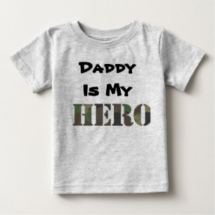 T-shirt Pour Bébé Papa Est Mon Héros