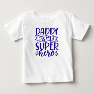 T-shirt Pour Bébé Papa Est Mon Super Héros   Cadeau de la Fête du Pè