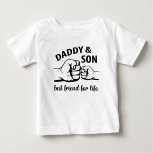 T-shirt Pour Bébé Papa Et Son Meilleur Ami Pour La Vie, Papa Et Son 