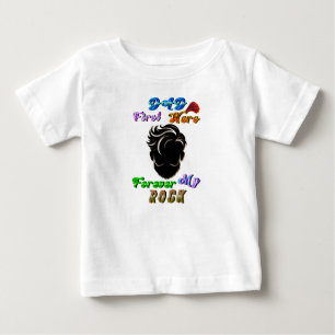 T-shirt Pour Bébé Papa Jersey Premier Héros Pour Toujours Mon Roc
