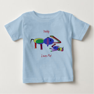T-shirt Pour Bébé Papa m'aime