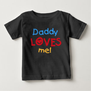 T-shirt Pour Bébé Papa m'aime