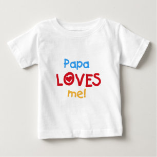 T-shirt Pour Bébé Papa m'aime