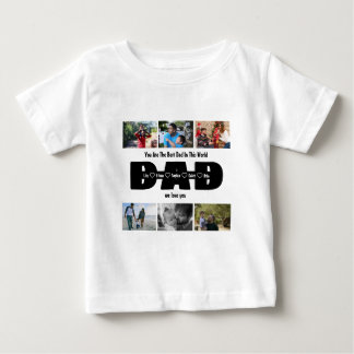 T-shirt Pour Bébé Papa, on t'aime – Fête des Pères 6 Photo Collage