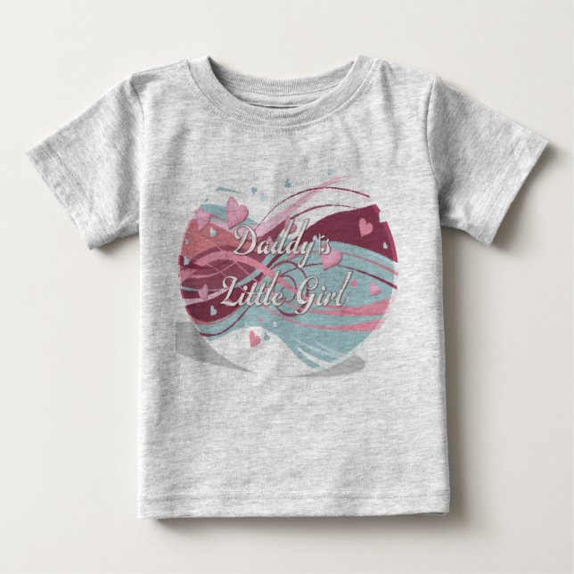 T-shirt Pour Bébé papa petite fille 004 (Devant)