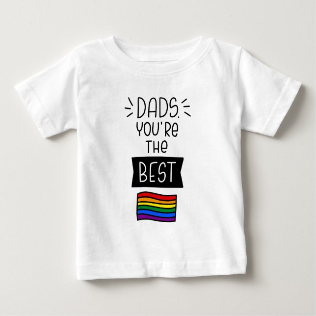 T-shirt Pour Bébé Papa, tu es la meilleure des Fêtes des pères (Devant)